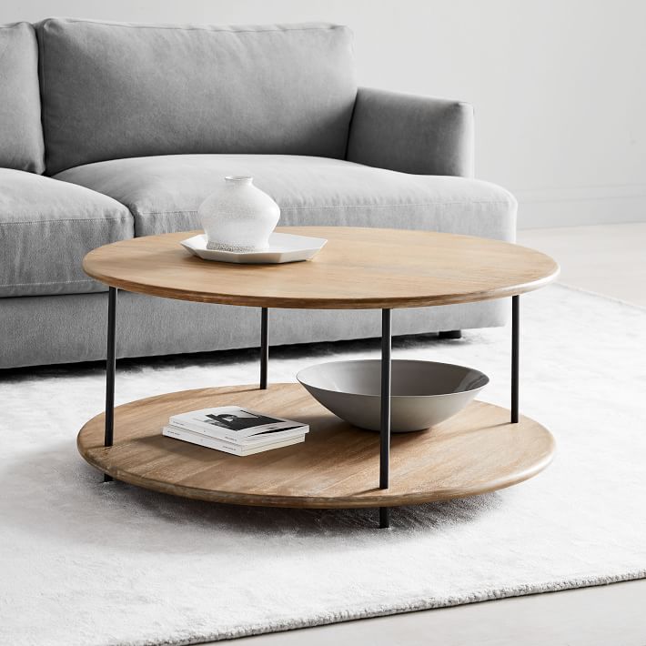 Coffee Table Piqit By Io Furniture, Two Tiered Coffee Table Wood