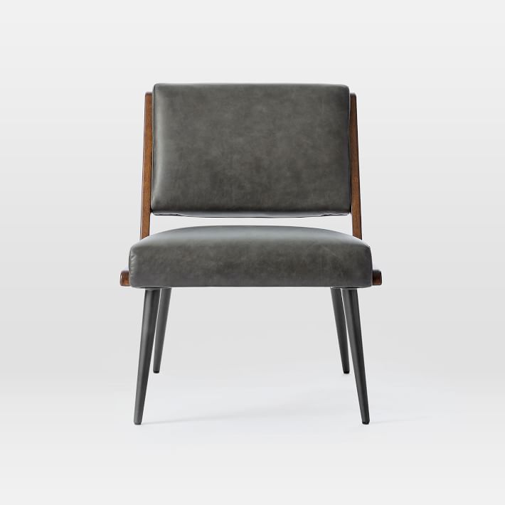 Occasional Chair Piqit By Io Furniture, Leather Slipper Chair