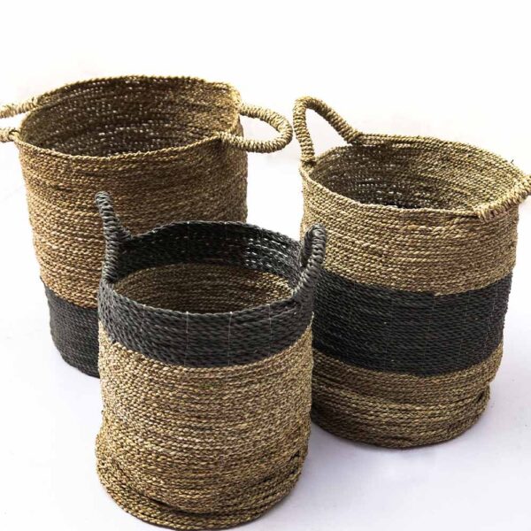 saryami-seagrass-water-hyacinth-set-of-three-basket