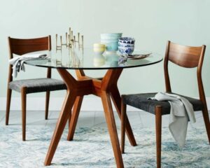 Branch-Round-Clear-Glass-table-with-wood-legs