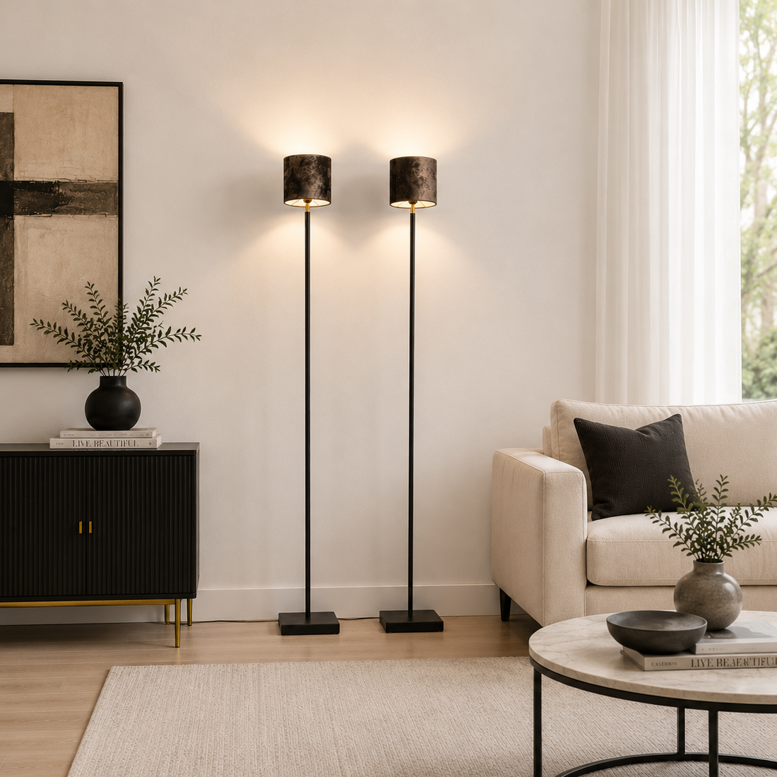A Pair Of Floor Lamp