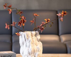 White Irregular Rock Vase Ceramic Vase