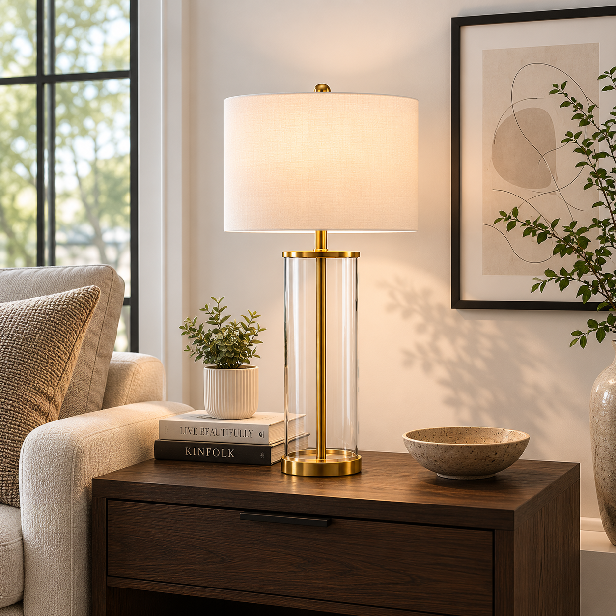 Brass Dimmable Touch Lamp