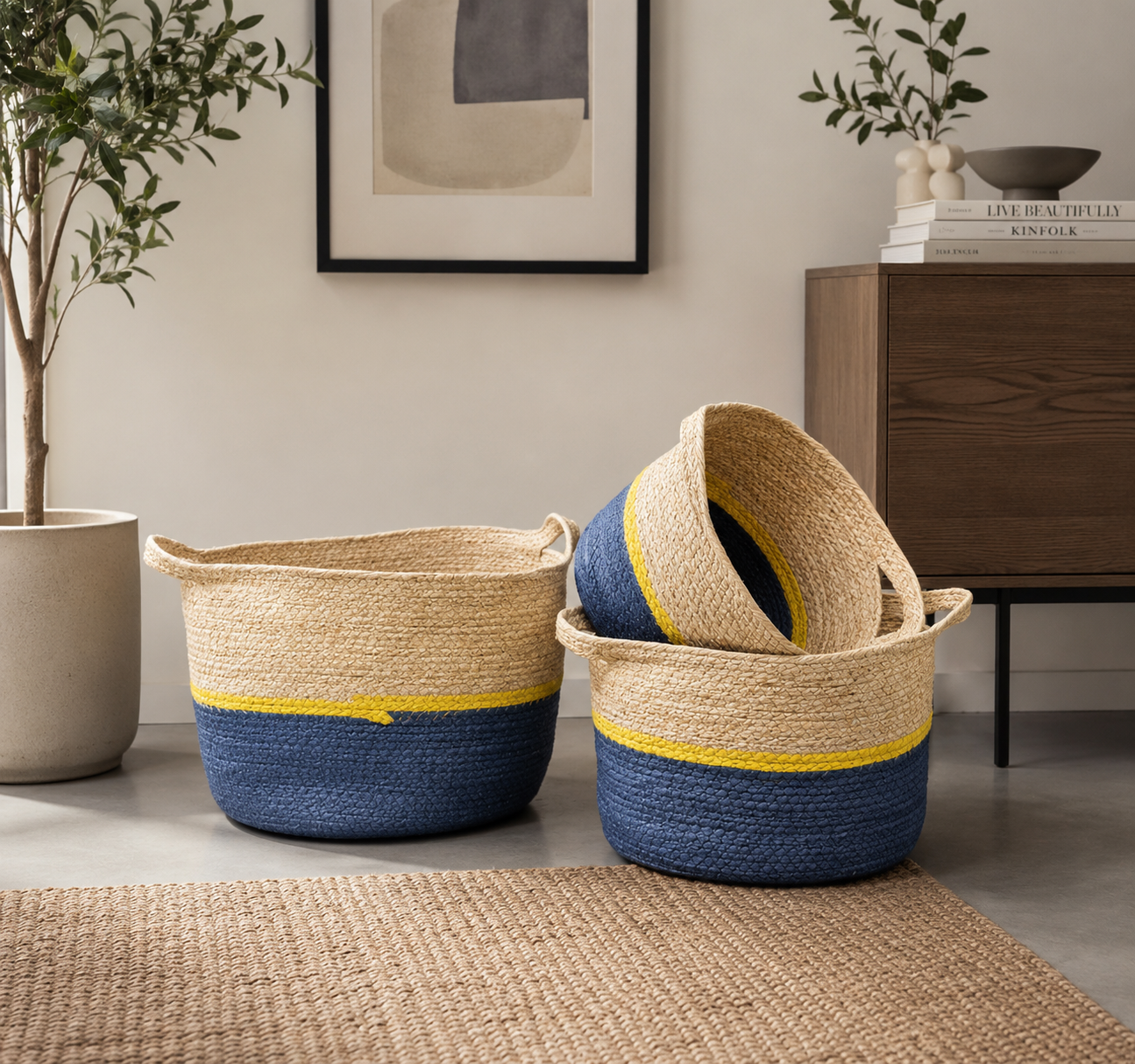 Oval Set Of 3 Basket - Image 2