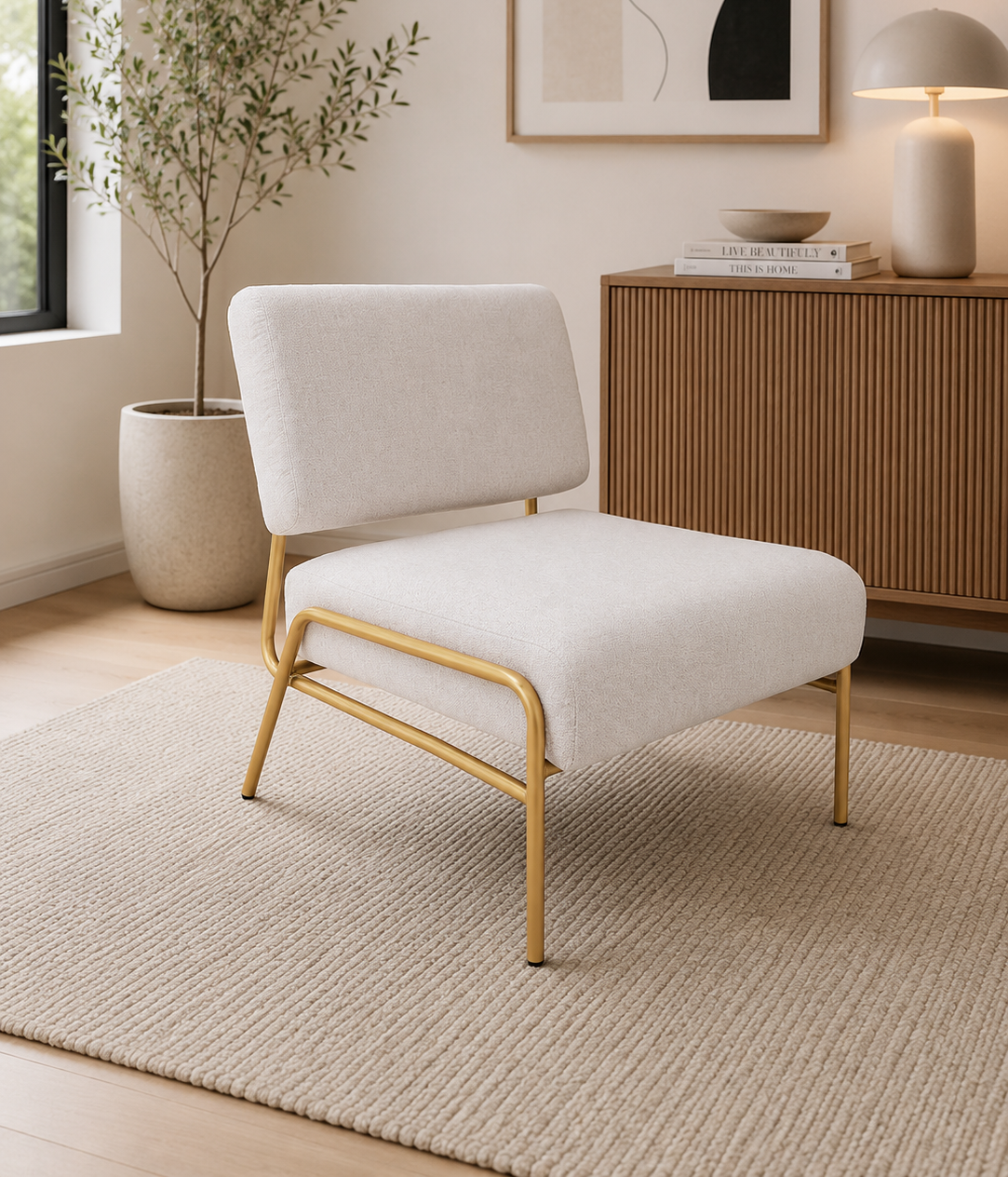 Wire Frame Slipper Chair Occassional Chair
