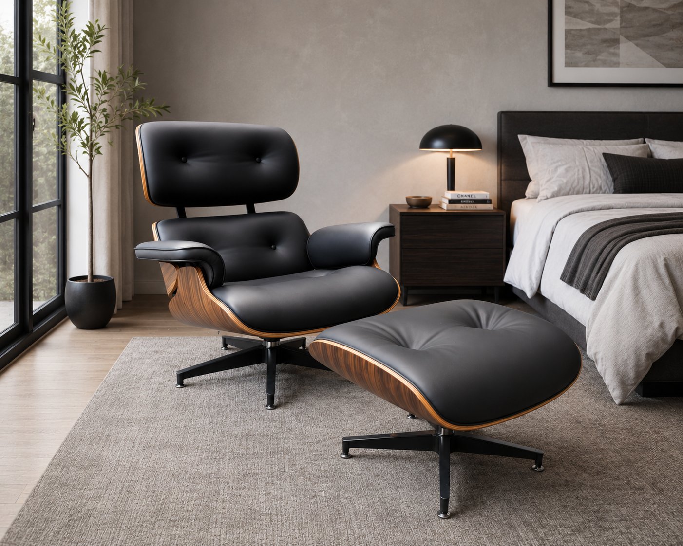 Eames Lounge Chair With Foot Stool