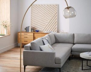 Overarching Acrylic Shade Floor Lamp