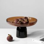 Two Tone Brown Monochromatic Glass Two Tone Bowl