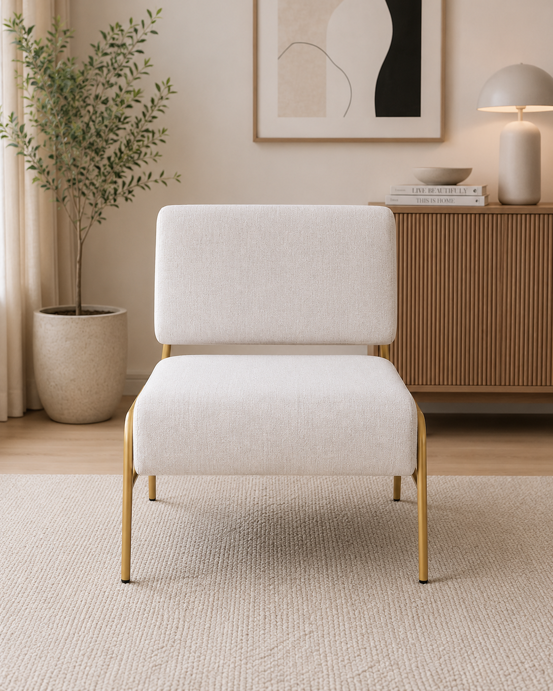 Wire Frame Slipper Chair Occassional Chair - Image 2