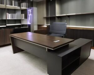 Ebita L-Shaped Office Desk With Cable Management