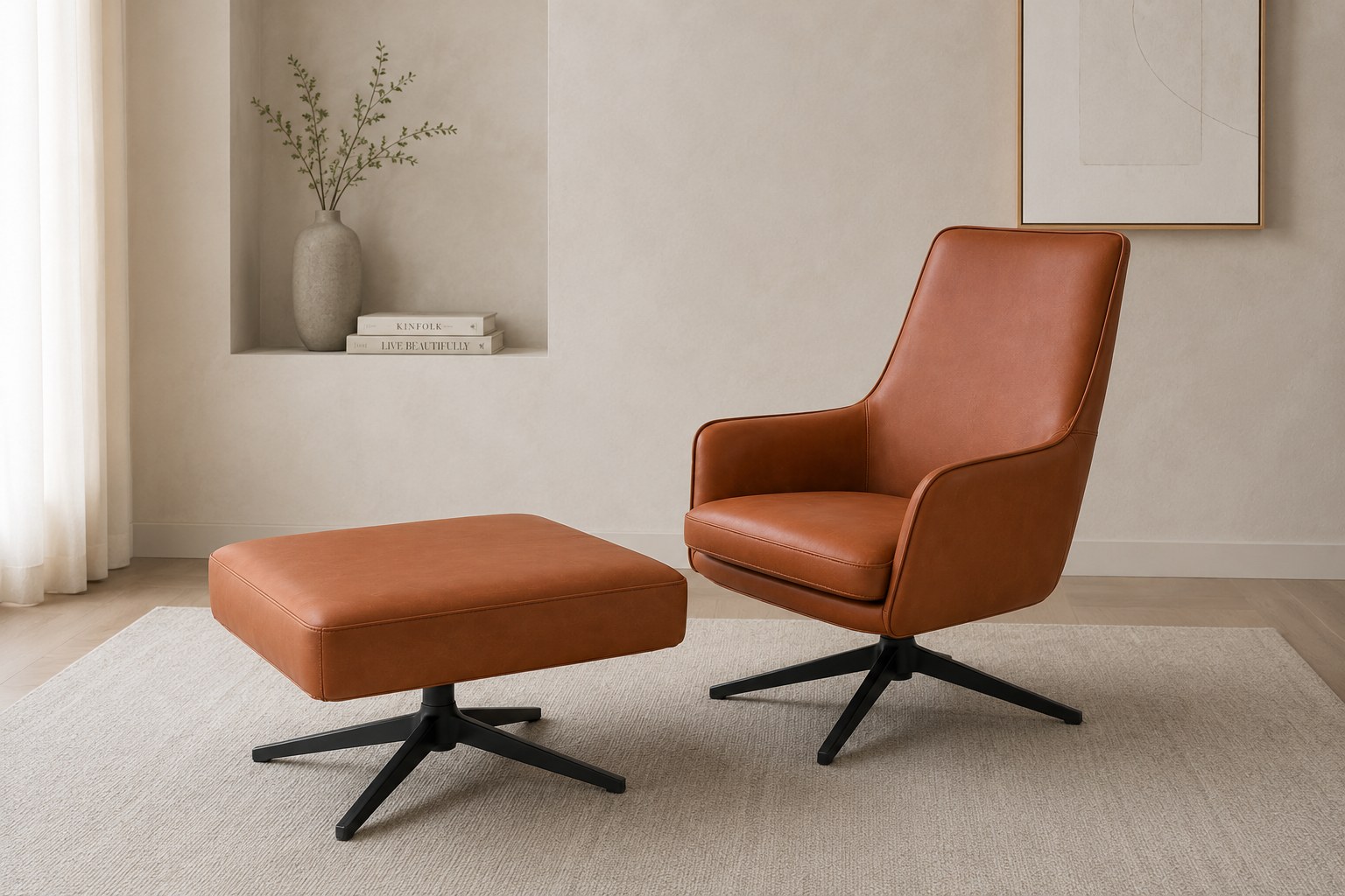 Stanford Occasional Chair with foot stool