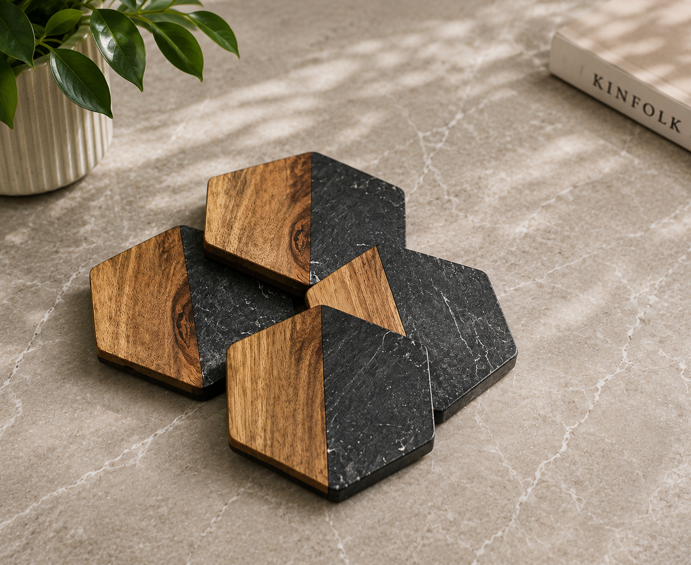 Hexagon Drink Coasters