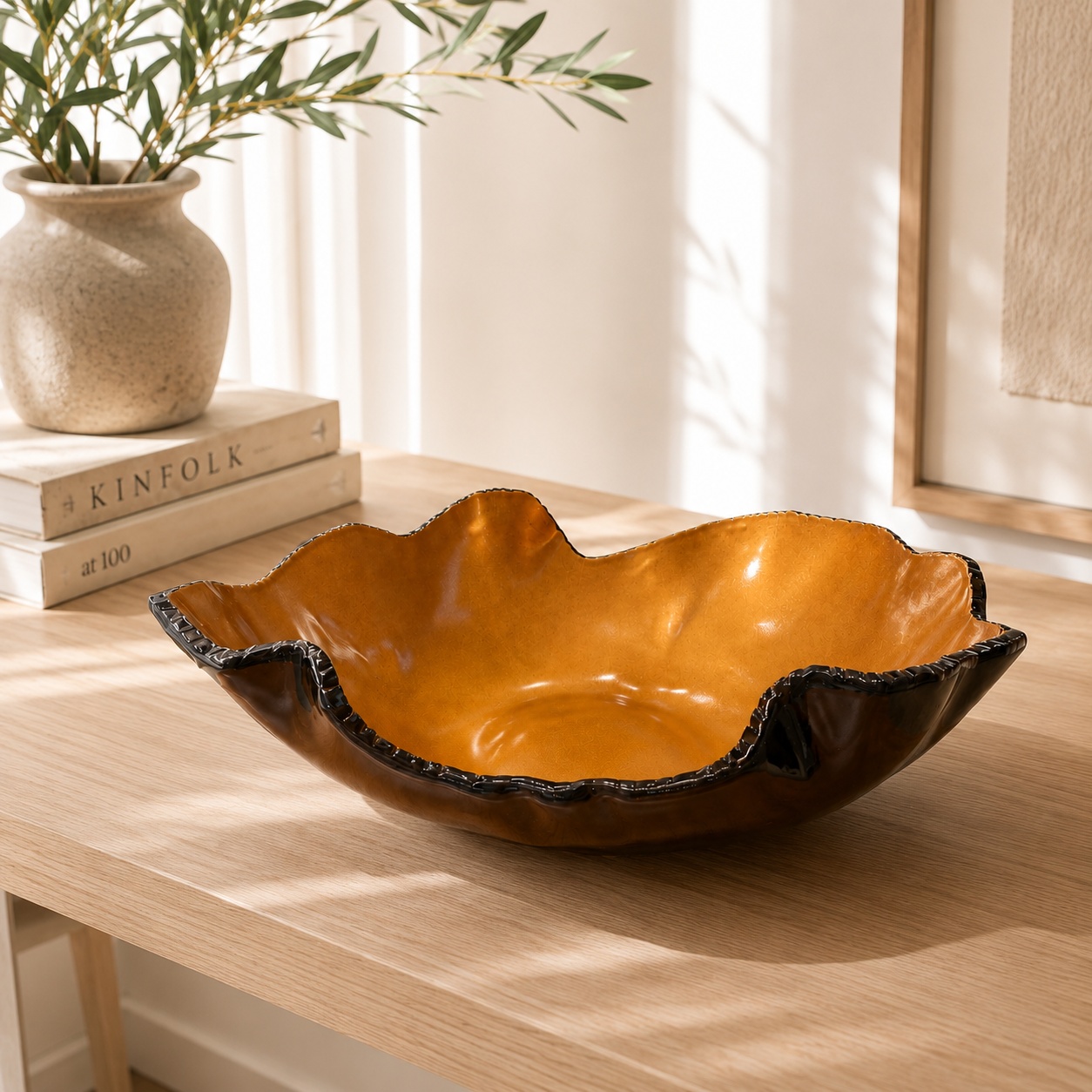 Amber Eclipse Decorative Bowl
