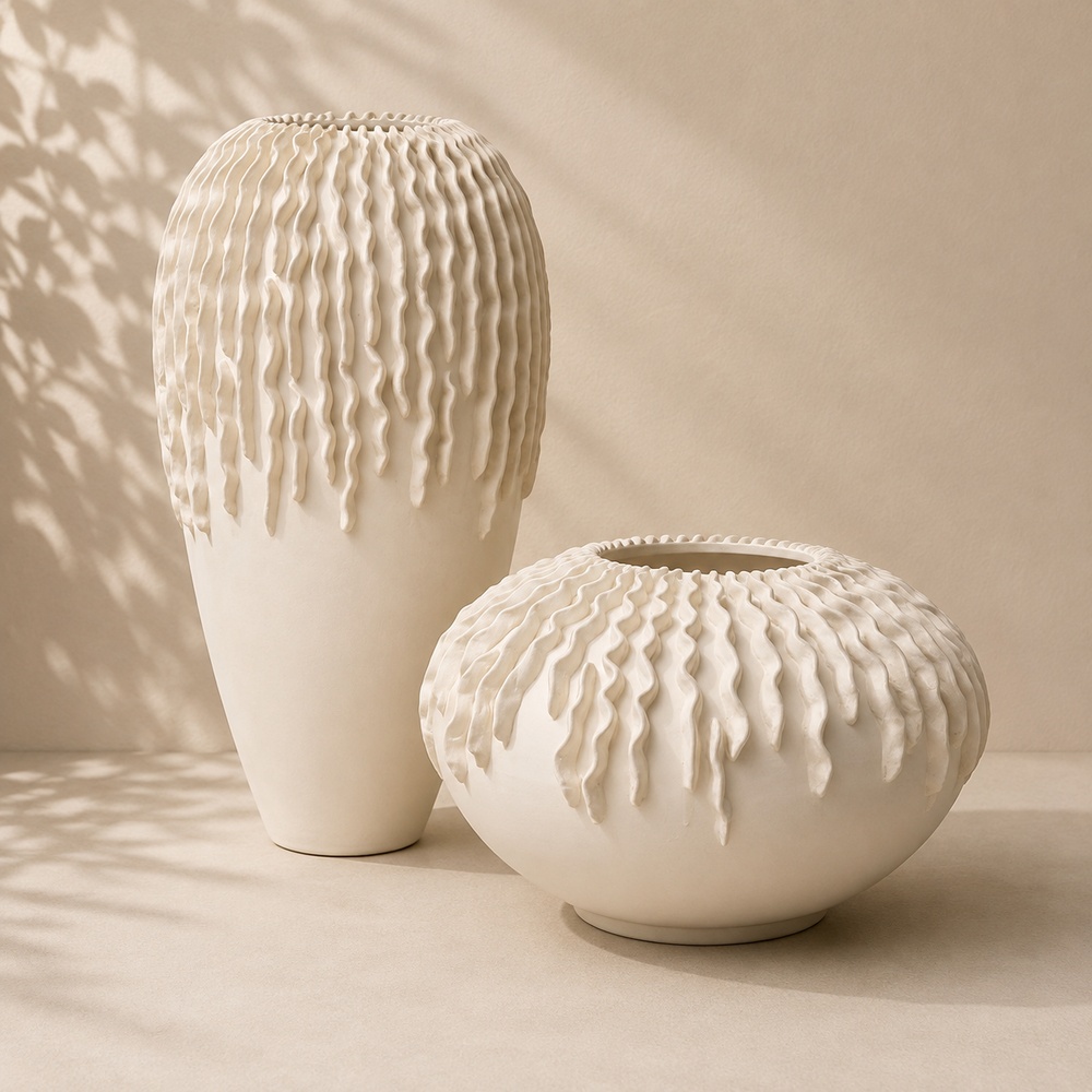 Cascade Sculptural Vase Set